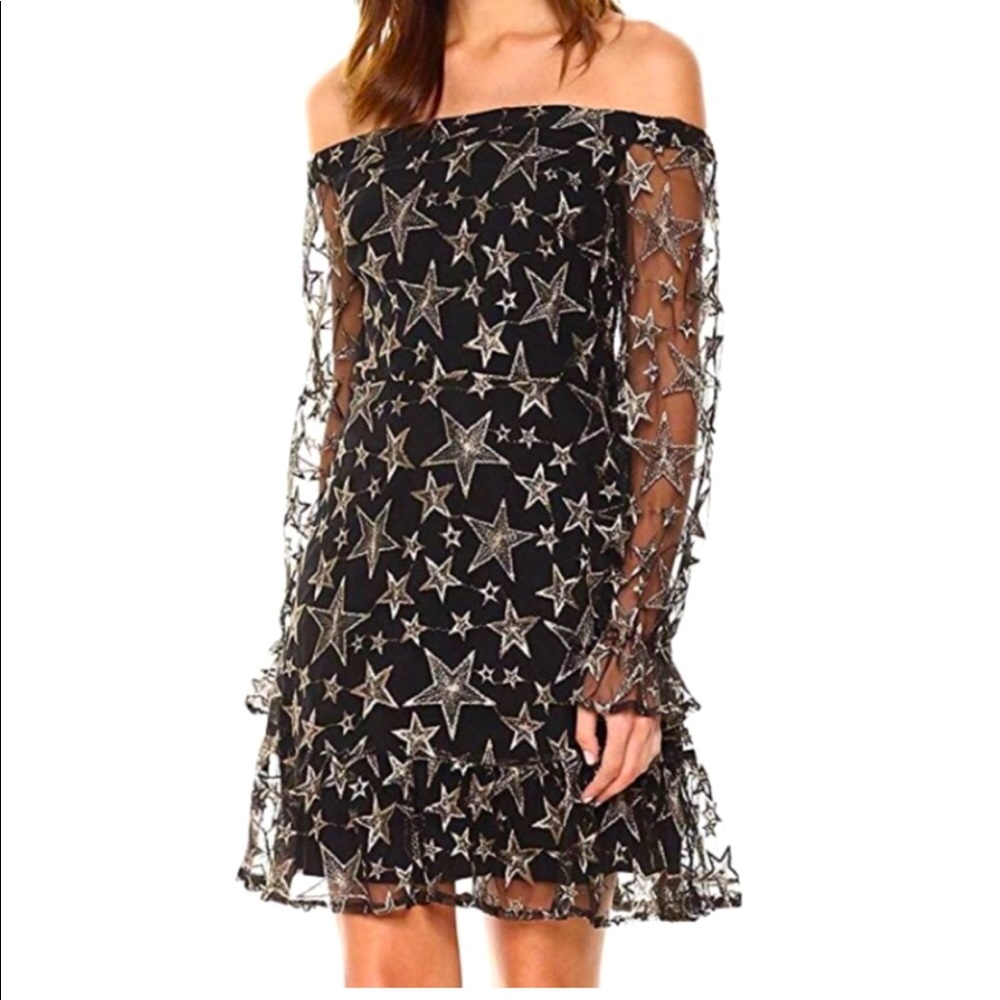 Sam Edelman Embroidered Gold Star Dress